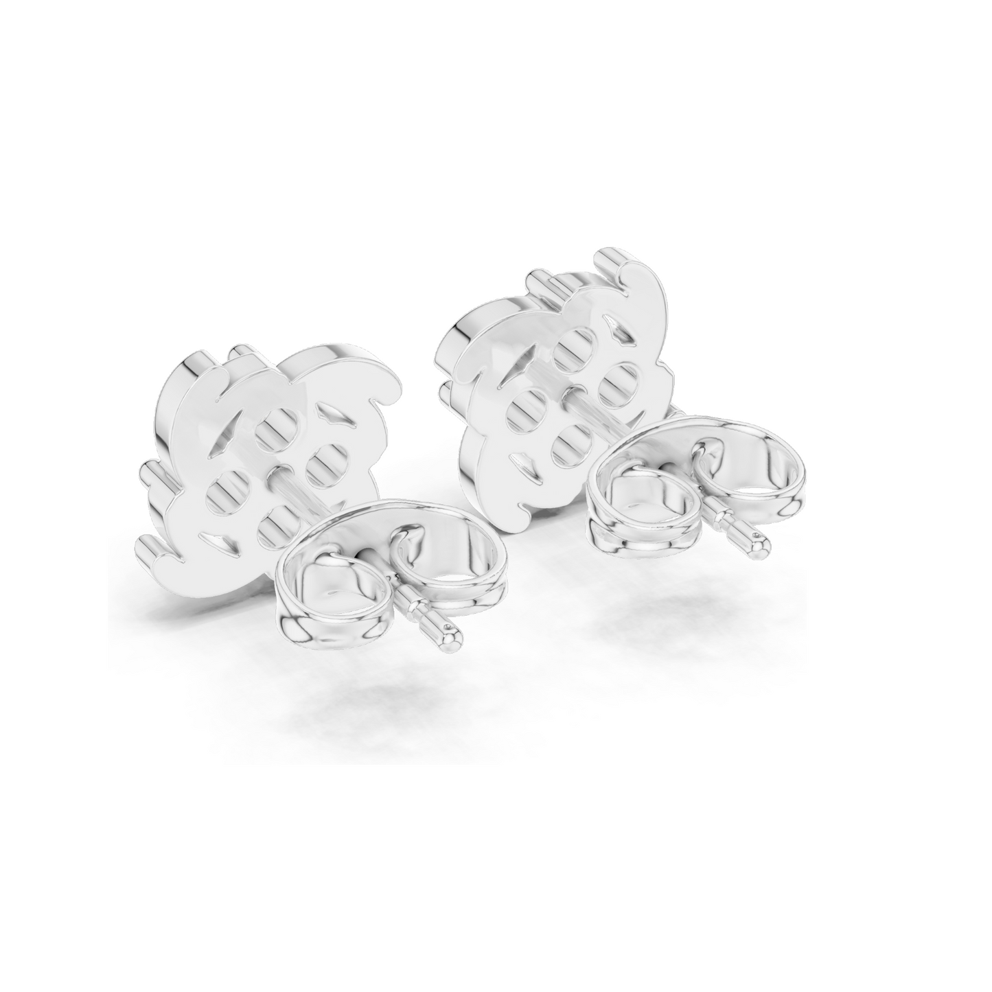 0.36 CT Lab Diamond Cluster Swirl Stud Earrings | VVS-VS EF Clarity | 18KT, 14KT, 10KT Gold & 925 Silver | Rose, Yellow, White Gold | Floral Design | Moissanite Option