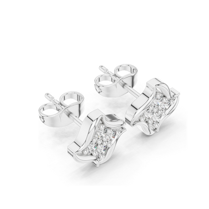 3.51 CT Lab Diamond Star Cluster Stud Earrings | VVS-VS EF Clarity | 18KT, 14KT, 10KT Gold & 925 Silver | Rose, Yellow, White Gold & Moissanite Options