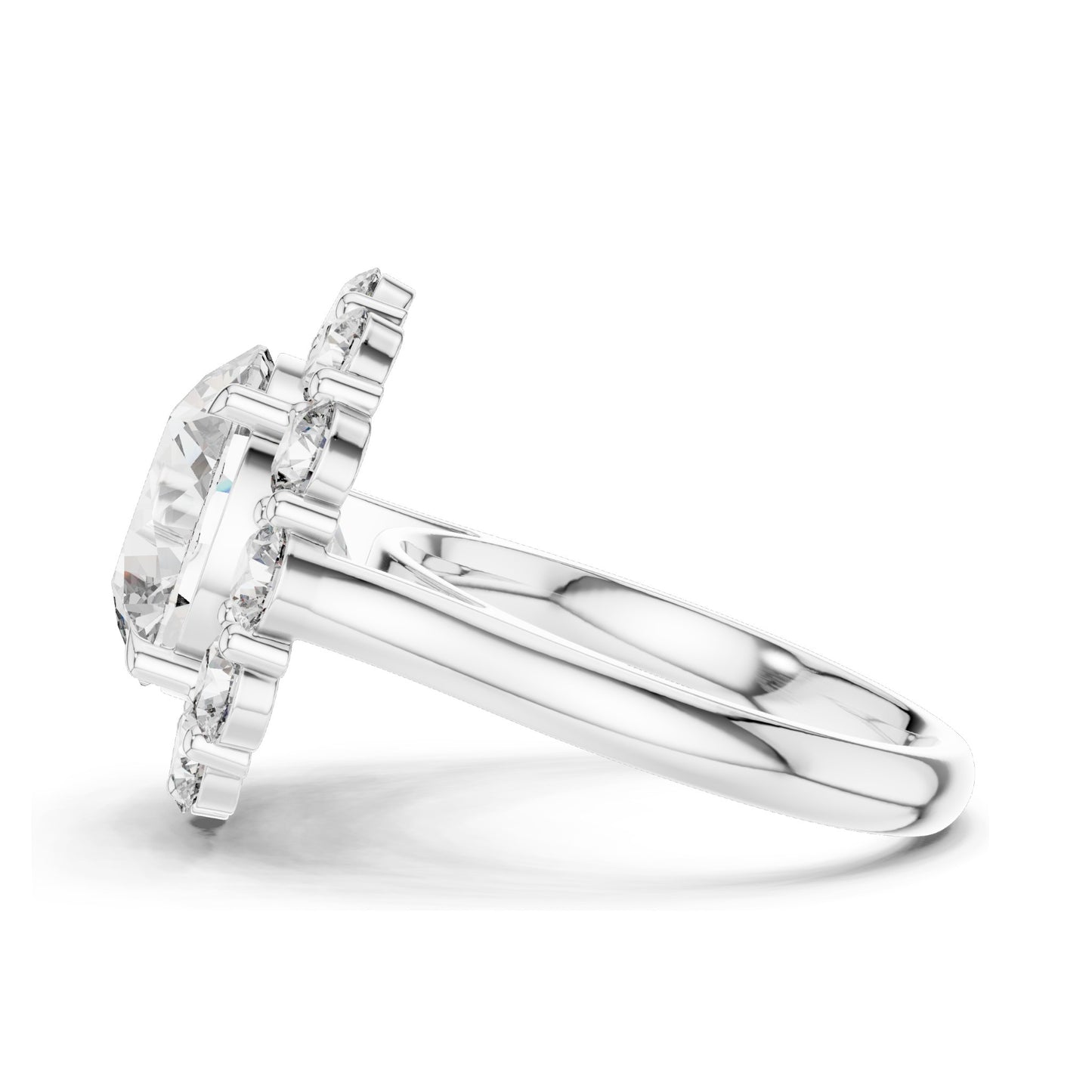 6.58 CT Round Brilliant Lab Diamond Halo Ring for Women | VVS-VS EF Clarity | 18KT, 14KT, 10KT Gold & 925 Silver | Rose, Yellow, White Gold & Moissanite Options