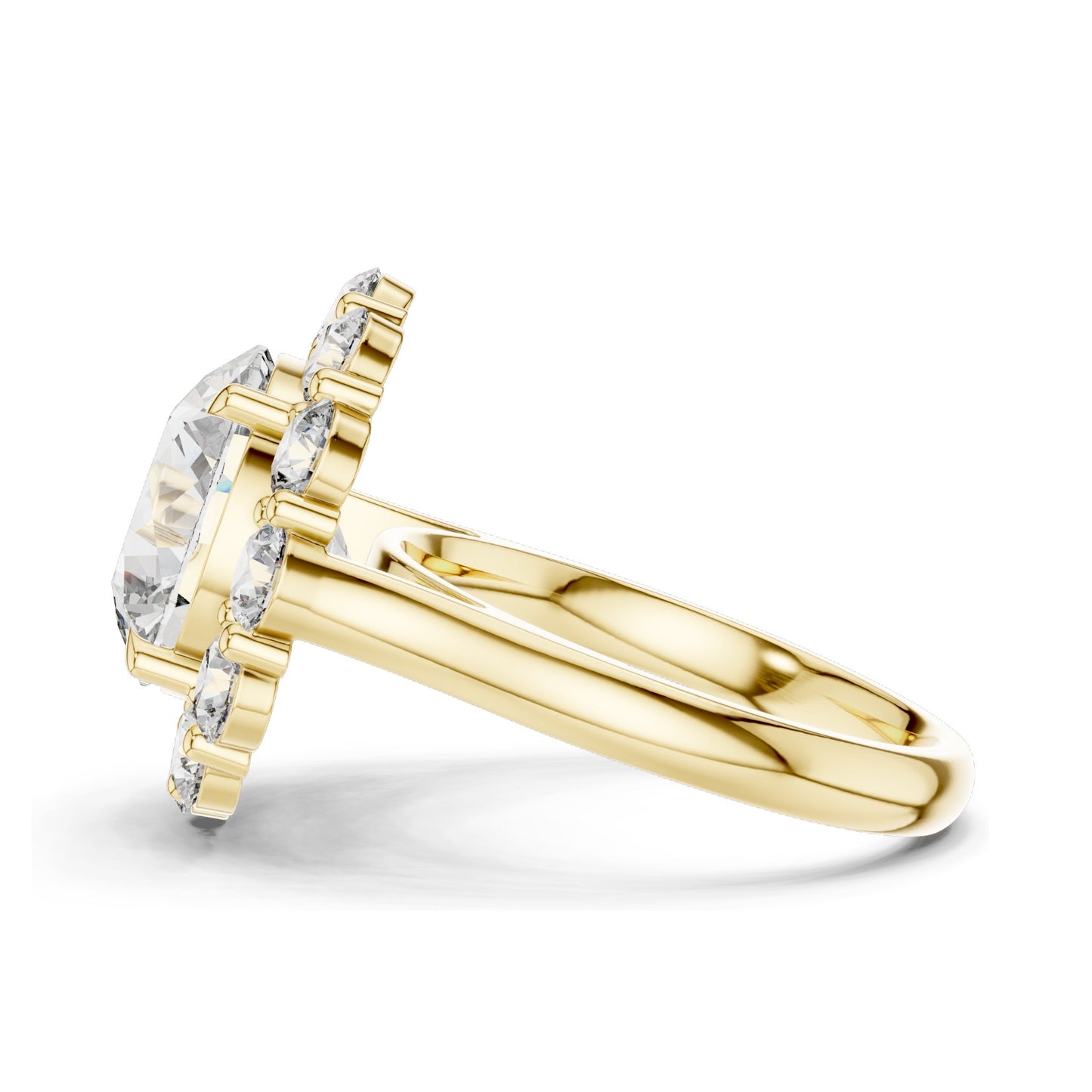 6.58 CT Round Brilliant Lab Diamond Halo Ring for Women | VVS-VS EF Clarity | 18KT, 14KT, 10KT Gold & 925 Silver | Rose, Yellow, White Gold & Moissanite Options