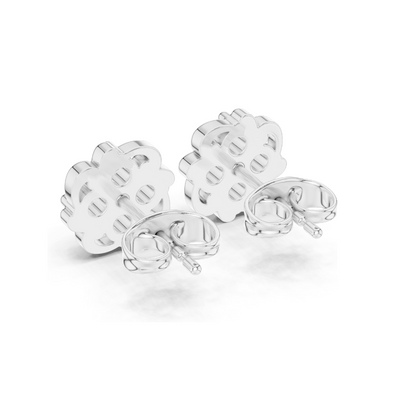 0.384 CT Lab Diamond Floral Stud Earrings | VVS-VS EF CVD Diamonds | 18KT, 14KT, 10KT Gold & 925 Silver | Moissanite Option | Rose, Yellow & White Gold