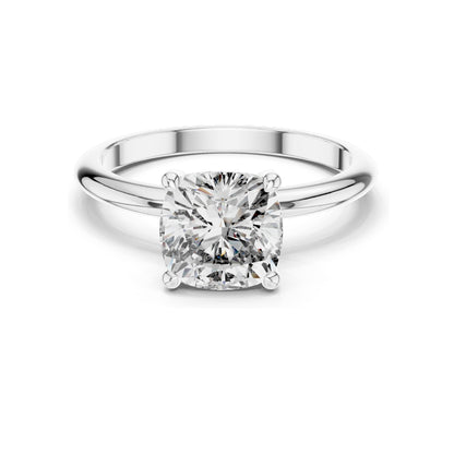 2 CT Cushion Cut Lab Diamond Engagement Ring for Women | VVS-VS EF Clarity | 18KT, 14KT, 10KT Gold & 925 Silver | Rose, Yellow, White Gold & Moissanite Options