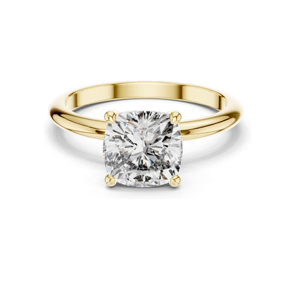 2 CT Cushion Cut Lab Diamond Engagement Ring for Women | VVS-VS EF Clarity | 18KT, 14KT, 10KT Gold & 925 Silver | Rose, Yellow, White Gold & Moissanite Options