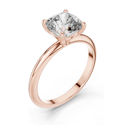 2 CT Cushion Cut Lab Diamond Engagement Ring for Women | VVS-VS EF Clarity | 18KT, 14KT, 10KT Gold & 925 Silver | Rose, Yellow, White Gold & Moissanite Options