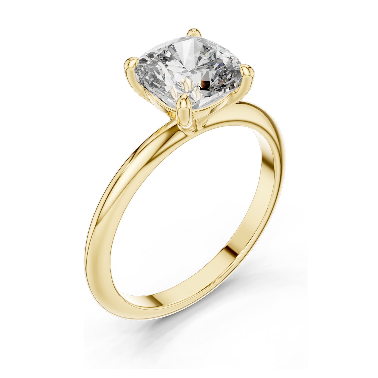 2 CT Cushion Cut Lab Diamond Engagement Ring for Women | VVS-VS EF Clarity | 18KT, 14KT, 10KT Gold & 925 Silver | Rose, Yellow, White Gold & Moissanite Options