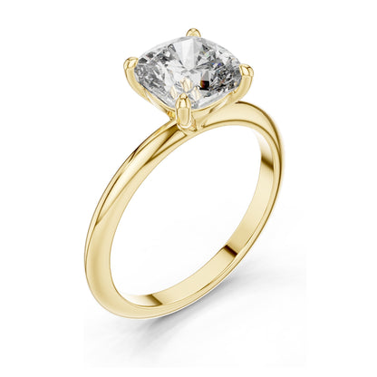 2 CT Cushion Cut Lab Diamond Engagement Ring for Women | VVS-VS EF Clarity | 18KT, 14KT, 10KT Gold & 925 Silver | Rose, Yellow, White Gold & Moissanite Options