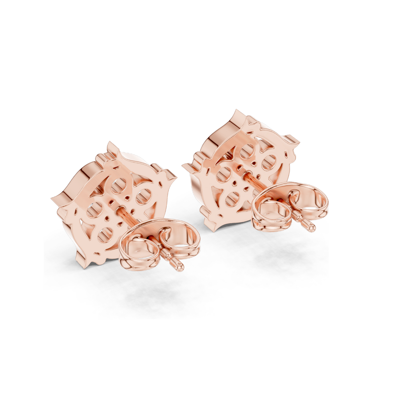 0.35 CT Lab Diamond Floral Stud Earrings for Women | VVS–VS EF Clarity | 18KT, 14KT, 10KT Gold & 925 Silver | White, Yellow, Rose Gold | Moissanite Option Available