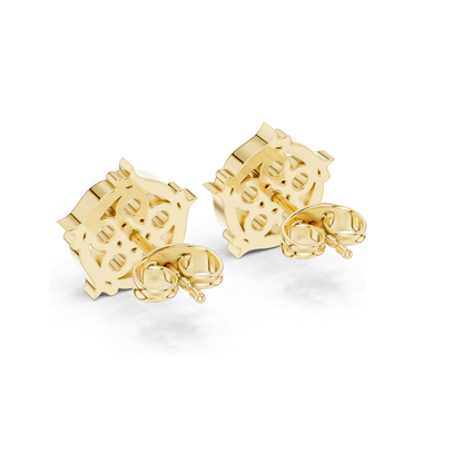 0.35 CT Lab Diamond Floral Stud Earrings for Women | VVS–VS EF Clarity | 18KT, 14KT, 10KT Gold & 925 Silver | White, Yellow, Rose Gold | Moissanite Option Available