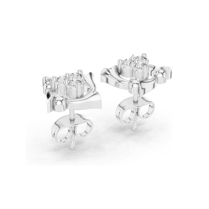 Lab Diamond Stud Earrings | 0.21 CT Total Weight | 18KT, 14KT, 10KT Gold & 925 Silver | Moissanite & Lab Diamond Options | Rose, Yellow, White Gold