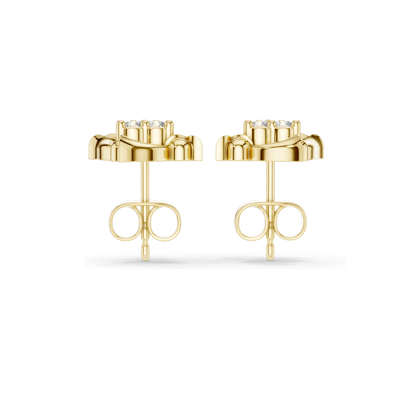 Lab Diamond Stud Earrings | 0.21 CT Total Weight | 18KT, 14KT, 10KT Gold & 925 Silver | Moissanite & Lab Diamond Options | Rose, Yellow, White Gold