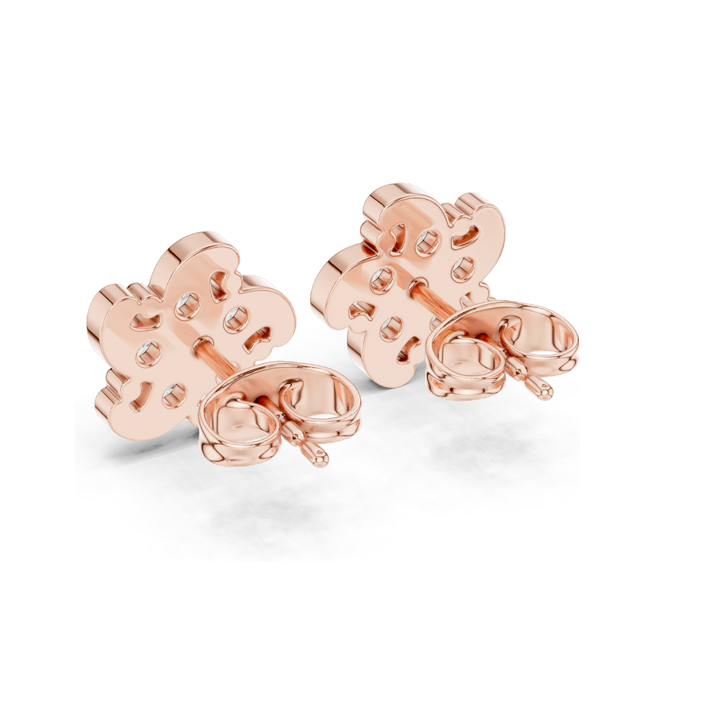 0.49 CT Lab Diamond Flower Stud Earrings for Women | VVS-VS Clarity | 18KT, 14KT, 10KT Gold & 925 Silver | Rose, Yellow, White Gold & Moissanite Options