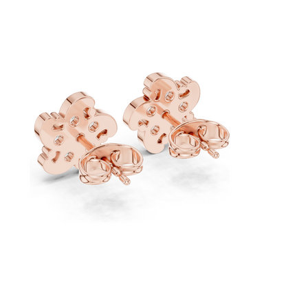 0.49 CT Lab Diamond Flower Stud Earrings for Women | VVS-VS Clarity | 18KT, 14KT, 10KT Gold & 925 Silver | Rose, Yellow, White Gold & Moissanite Options