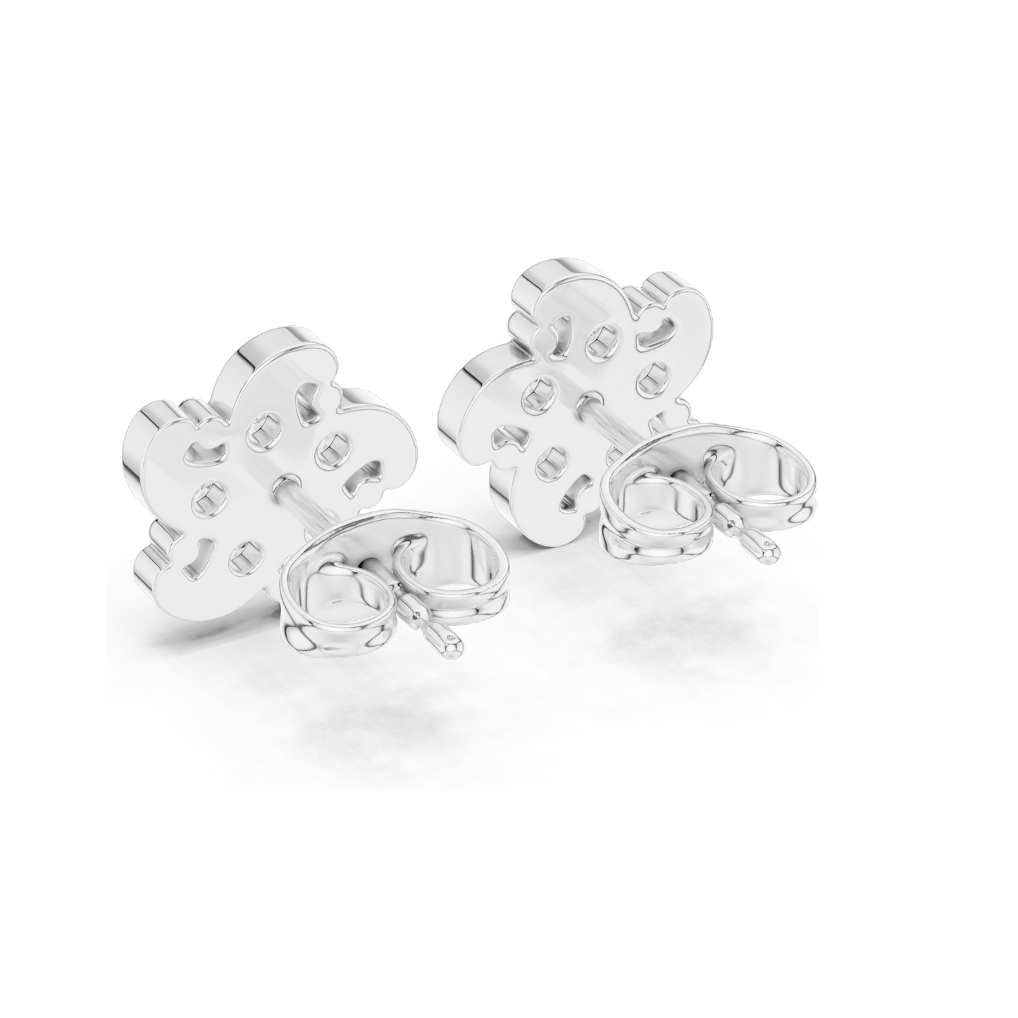 0.49 CT Lab Diamond Flower Stud Earrings for Women | VVS-VS Clarity | 18KT, 14KT, 10KT Gold & 925 Silver | Rose, Yellow, White Gold & Moissanite Options