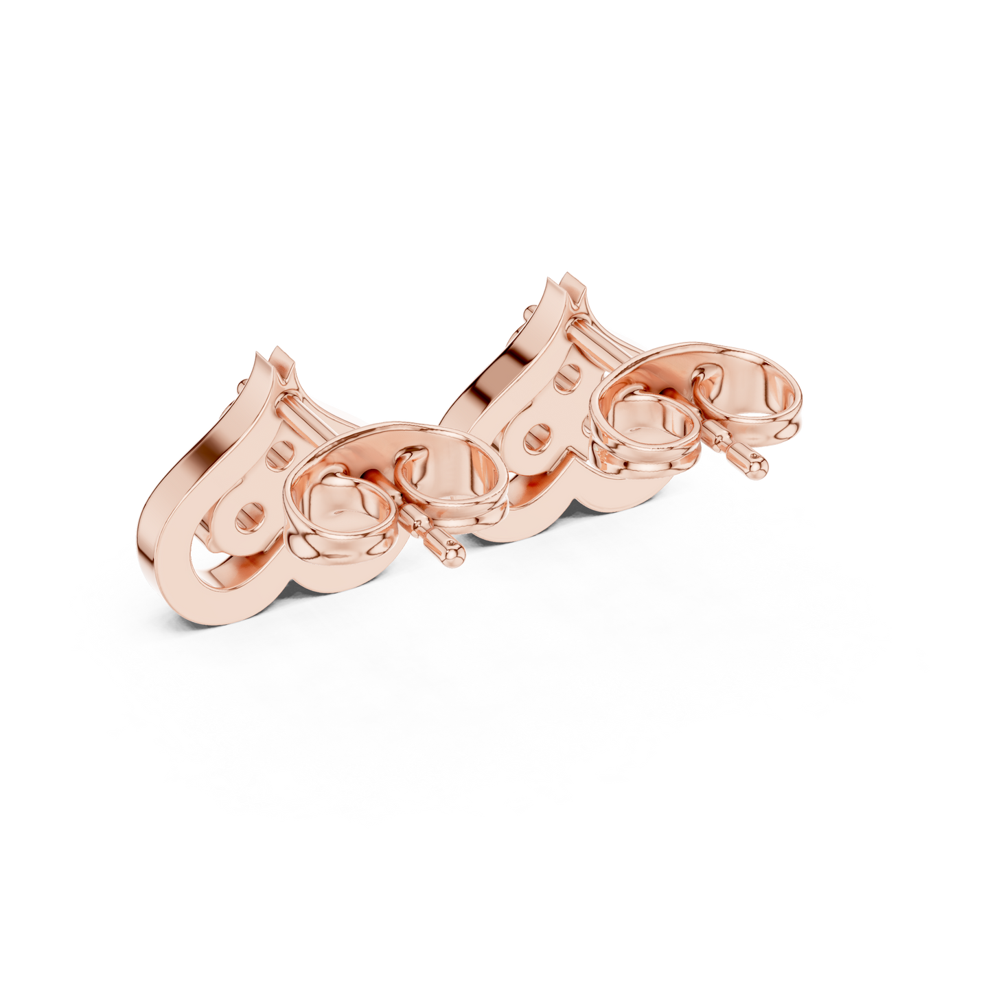 Lab Diamond Heart Shape Earrings | 0.24 CT | 18KT, 14KT, 10KT Gold & 925 Silver | Rose, Yellow, White Gold | VVS-VS Clarity, Moissanite Option