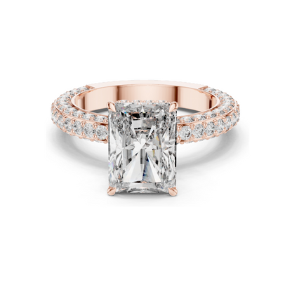 5.454 CT Lab-Grown VVS-VS EF CVD Diamond Ring for Women | Available in 18KT, 14KT, 10KT Gold & 925 Silver | Rose, Yellow, White Gold & Moissanite Options