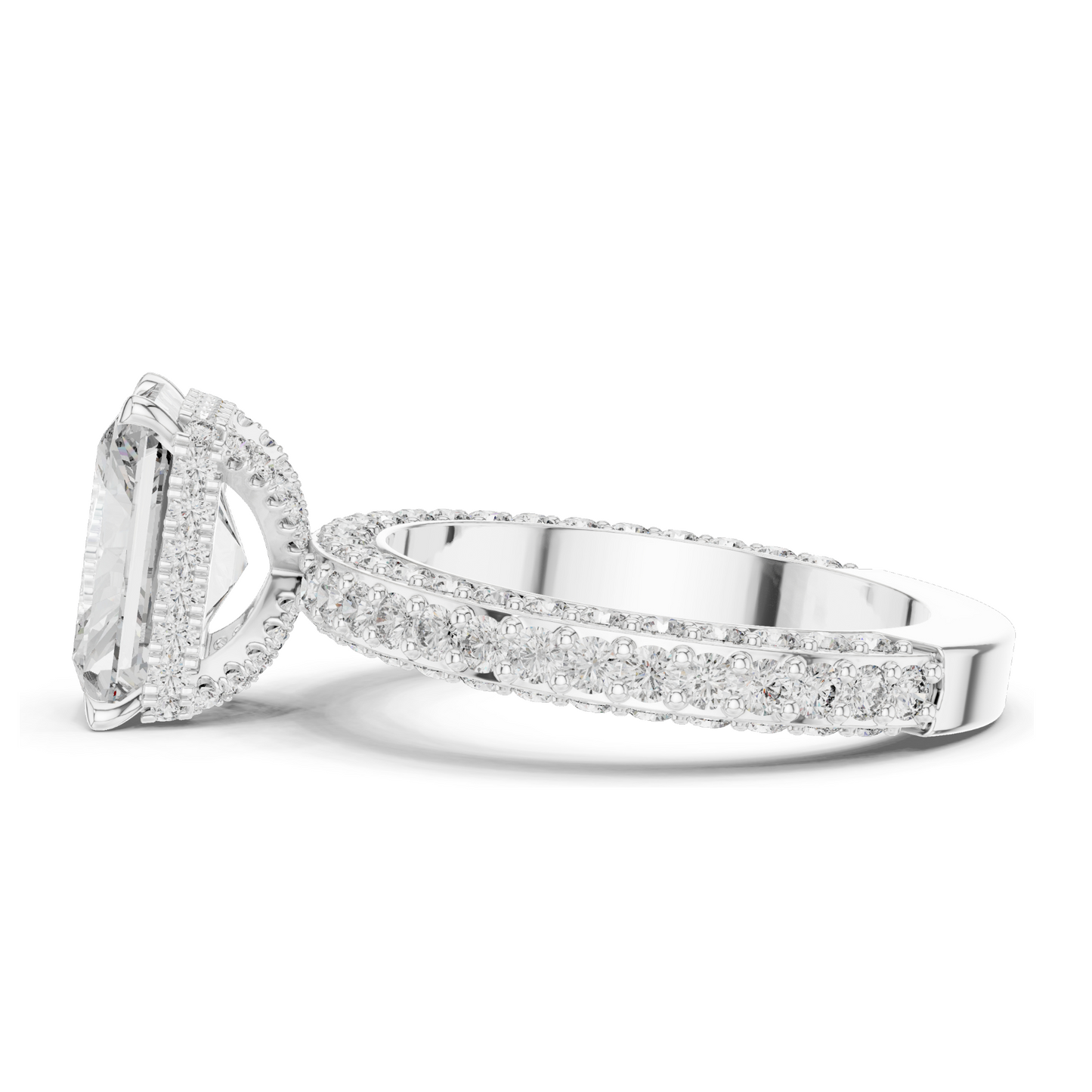 5.454 CT Lab-Grown VVS-VS EF CVD Diamond Ring for Women | Available in 18KT, 14KT, 10KT Gold & 925 Silver | Rose, Yellow, White Gold & Moissanite Options