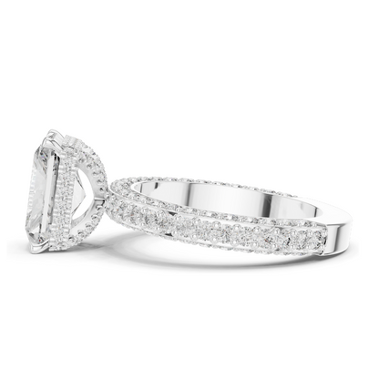 5.454 CT Lab-Grown VVS-VS EF CVD Diamond Ring for Women | Available in 18KT, 14KT, 10KT Gold & 925 Silver | Rose, Yellow, White Gold & Moissanite Options
