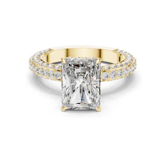 5.454 CT Lab-Grown VVS-VS EF CVD Diamond Ring for Women | Available in 18KT, 14KT, 10KT Gold & 925 Silver | Rose, Yellow, White Gold & Moissanite Options