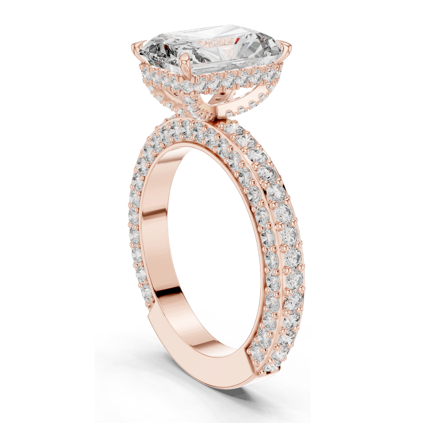 5.454 CT Lab-Grown VVS-VS EF CVD Diamond Ring for Women | Available in 18KT, 14KT, 10KT Gold & 925 Silver | Rose, Yellow, White Gold & Moissanite Options