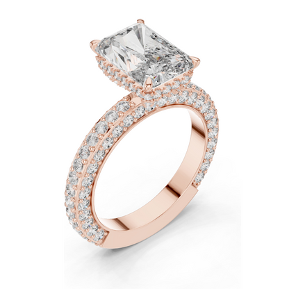 5.454 CT Lab-Grown VVS-VS EF CVD Diamond Ring for Women | Available in 18KT, 14KT, 10KT Gold & 925 Silver | Rose, Yellow, White Gold & Moissanite Options