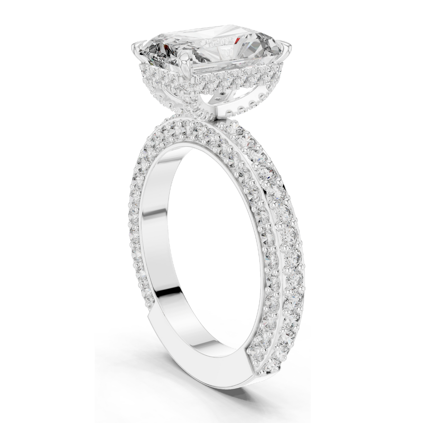 5.454 CT Lab-Grown VVS-VS EF CVD Diamond Ring for Women | Available in 18KT, 14KT, 10KT Gold & 925 Silver | Rose, Yellow, White Gold & Moissanite Options