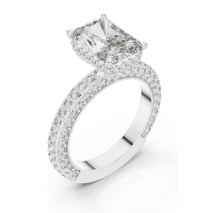 5.454 CT Lab-Grown VVS-VS EF CVD Diamond Ring for Women | Available in 18KT, 14KT, 10KT Gold & 925 Silver | Rose, Yellow, White Gold & Moissanite Options