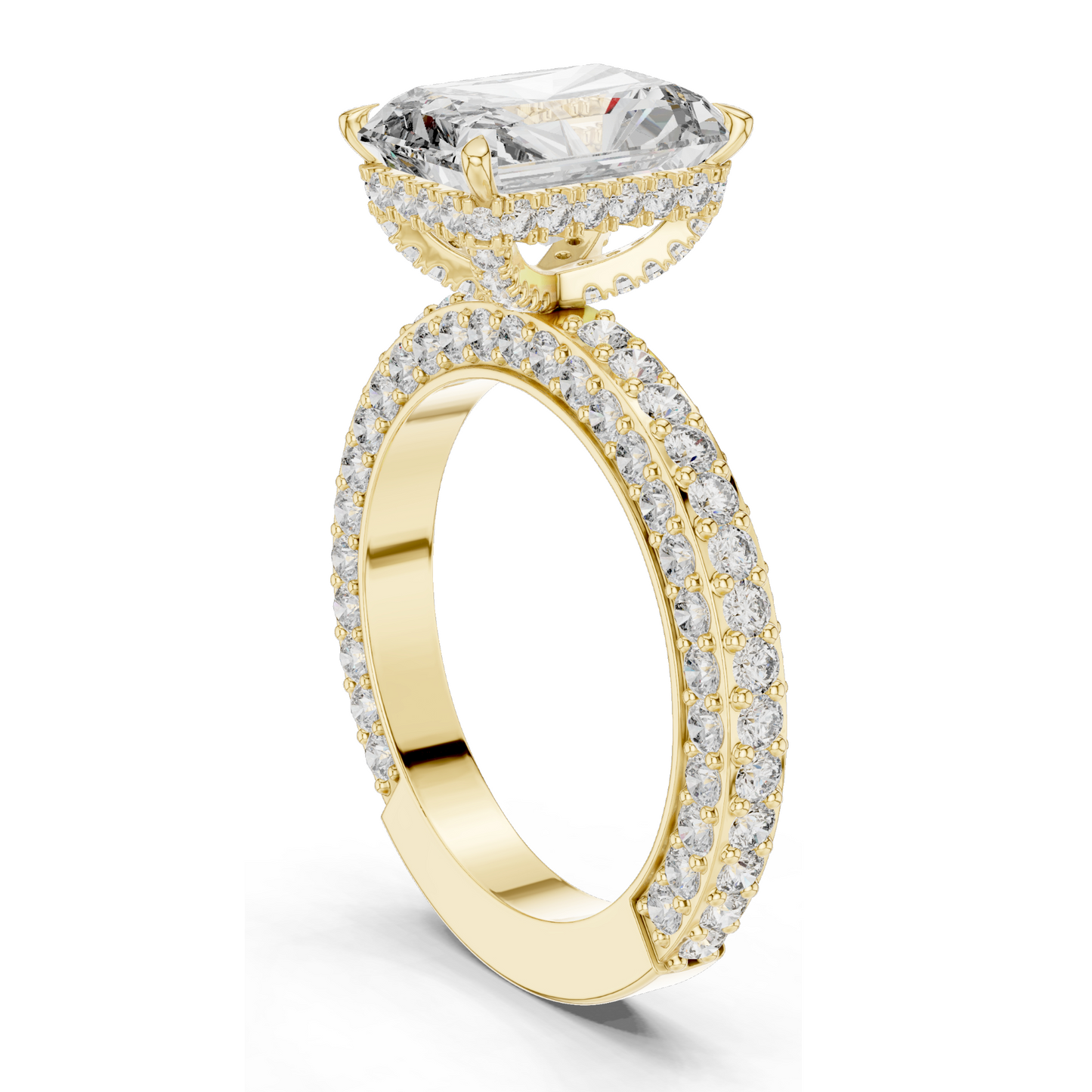 5.454 CT Lab-Grown VVS-VS EF CVD Diamond Ring for Women | Available in 18KT, 14KT, 10KT Gold & 925 Silver | Rose, Yellow, White Gold & Moissanite Options
