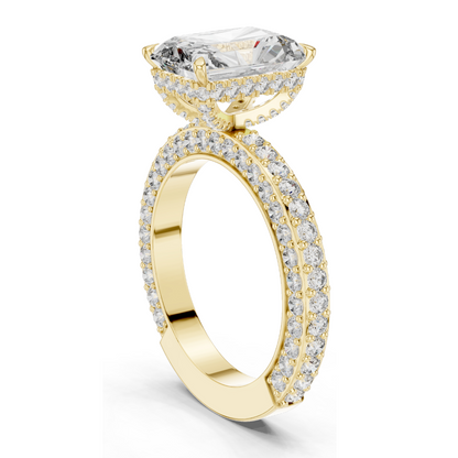 5.454 CT Lab-Grown VVS-VS EF CVD Diamond Ring for Women | Available in 18KT, 14KT, 10KT Gold & 925 Silver | Rose, Yellow, White Gold & Moissanite Options