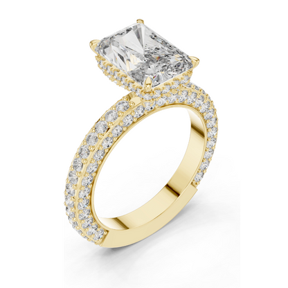 5.454 CT Lab-Grown VVS-VS EF CVD Diamond Ring for Women | Available in 18KT, 14KT, 10KT Gold & 925 Silver | Rose, Yellow, White Gold & Moissanite Options
