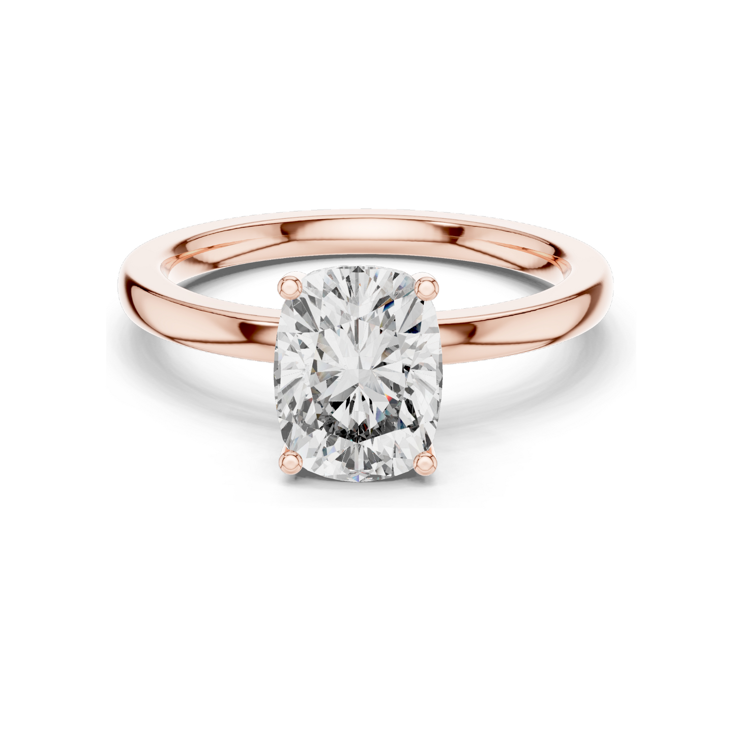2.07 CT Oval Cut Lab Diamond Engagement Ring for Women | VVS-VS EF Clarity | 18KT, 14KT, 10KT Gold & 925 Silver | Rose, Yellow, White Gold & Moissanite Options