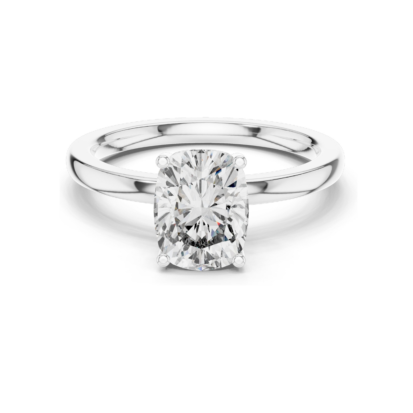 2.07 CT Oval Cut Lab Diamond Engagement Ring for Women | VVS-VS EF Clarity | 18KT, 14KT, 10KT Gold & 925 Silver | Rose, Yellow, White Gold & Moissanite Options