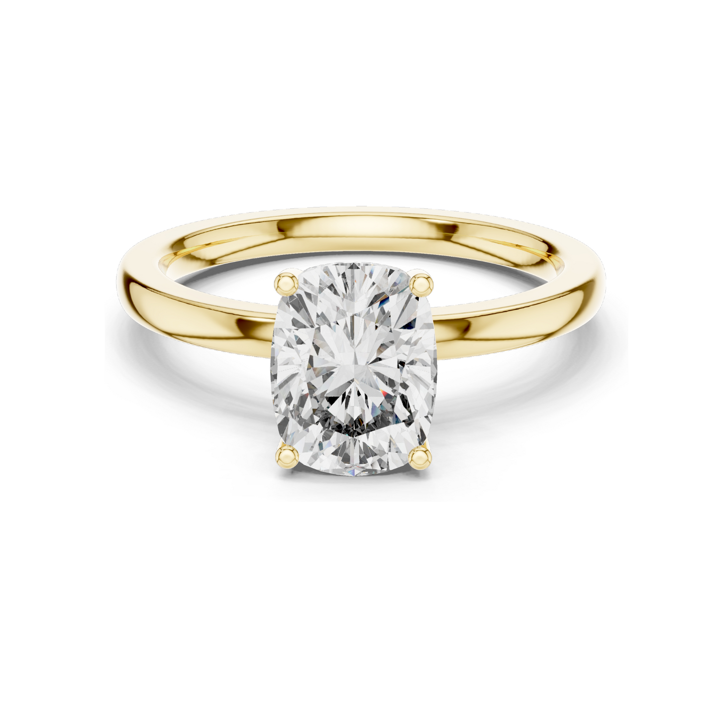 2.07 CT Oval Cut Lab Diamond Engagement Ring for Women | VVS-VS EF Clarity | 18KT, 14KT, 10KT Gold & 925 Silver | Rose, Yellow, White Gold & Moissanite Options