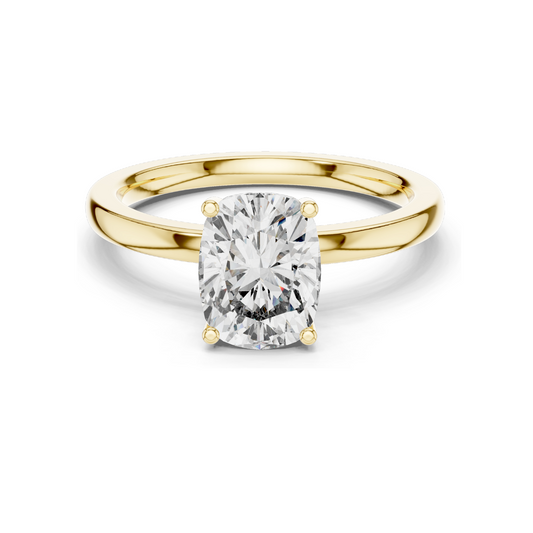 2.07 CT Oval Cut Lab Diamond Engagement Ring for Women | VVS-VS EF Clarity | 18KT, 14KT, 10KT Gold & 925 Silver | Rose, Yellow, White Gold & Moissanite Options