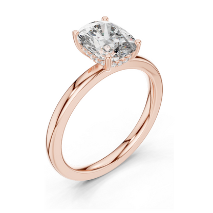 2.07 CT Oval Cut Lab Diamond Engagement Ring for Women | VVS-VS EF Clarity | 18KT, 14KT, 10KT Gold & 925 Silver | Rose, Yellow, White Gold & Moissanite Options