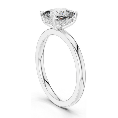 2.07 CT Oval Cut Lab Diamond Engagement Ring for Women | VVS-VS EF Clarity | 18KT, 14KT, 10KT Gold & 925 Silver | Rose, Yellow, White Gold & Moissanite Options