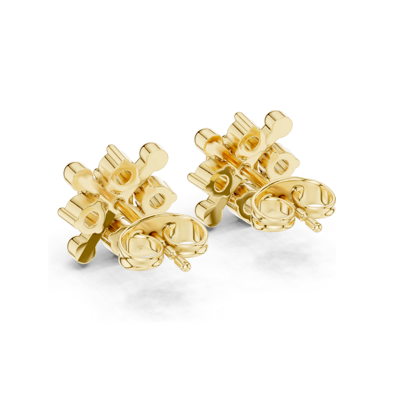 Snowflake Diamond Stud Earrings | 0.33 CT Lab Grown VVS-VS EF Clarity | 18KT, 14KT, 10KT Gold & 925 Silver | Rose, Yellow, White Gold & Moissanite Options