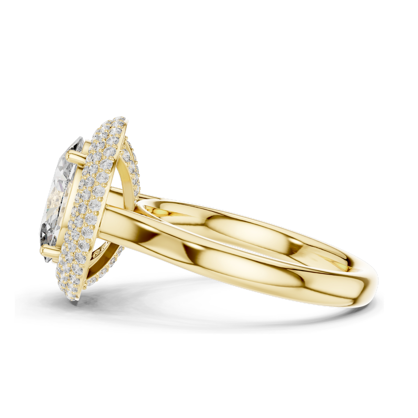 2.496 CT Lab Diamond Halo Ring for Women | VVS-VS EF Clarity | 18KT, 14KT, 10KT Gold & 925 Silver | Rose, Yellow, White Gold & Moissanite Options