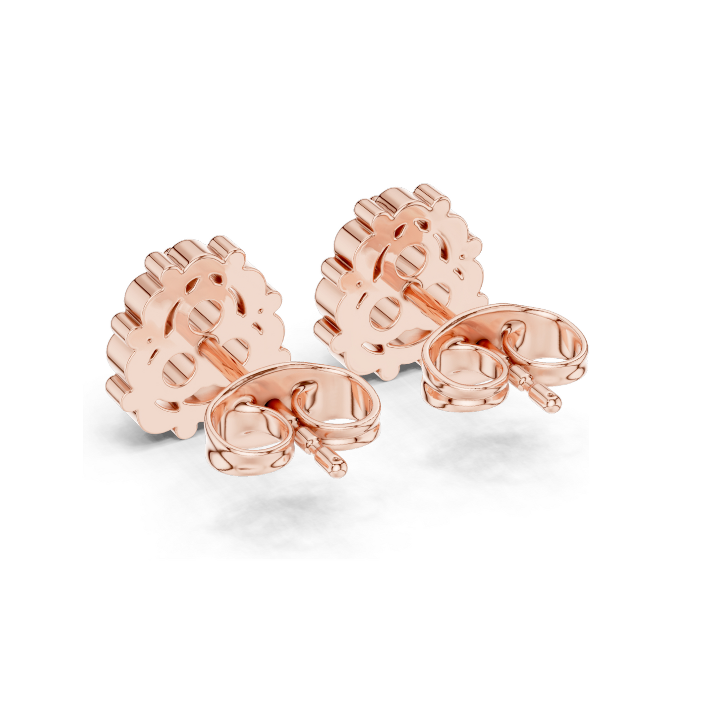 Diamond Cluster Earrings | Lab-Grown VVS-VS Clarity | 18KT, 14KT, 10KT Gold & 925 Silver | Rose, Yellow, White Gold | Moissanite Options