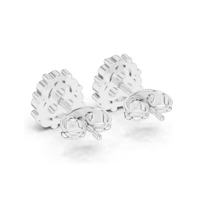 Diamond Cluster Earrings | Lab-Grown VVS-VS Clarity | 18KT, 14KT, 10KT Gold & 925 Silver | Rose, Yellow, White Gold | Moissanite Options