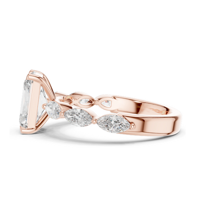 2.6 CT Lab Diamond Ladies Ring | VVS-VS EF Clarity | 18KT, 14KT, 10KT Gold & 925 Silver | Rose, Yellow, White Gold & Moissanite Options