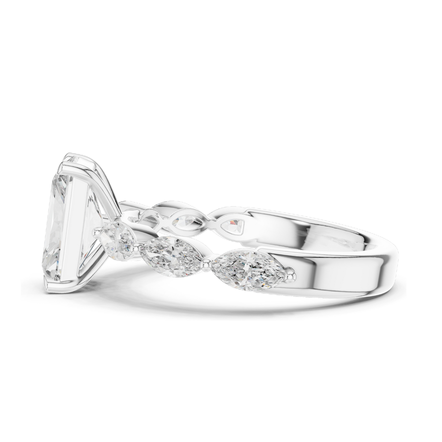 2.6 CT Lab Diamond Ladies Ring | VVS-VS EF Clarity | 18KT, 14KT, 10KT Gold & 925 Silver | Rose, Yellow, White Gold & Moissanite Options