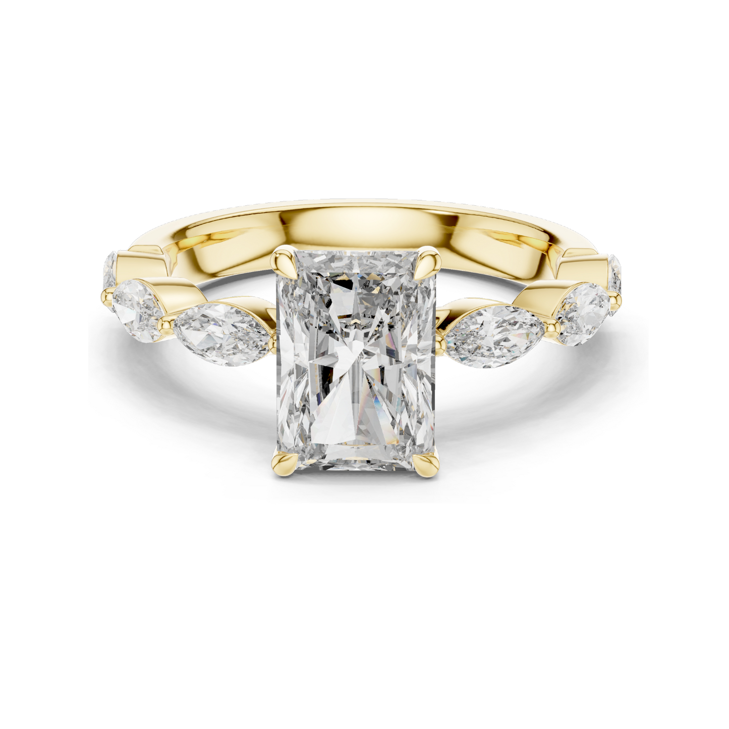 2.6 CT Lab Diamond Ladies Ring | VVS-VS EF Clarity | 18KT, 14KT, 10KT Gold & 925 Silver | Rose, Yellow, White Gold & Moissanite Options