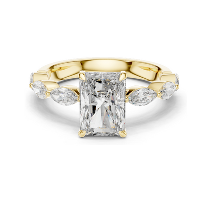 2.6 CT Lab Diamond Ladies Ring | VVS-VS EF Clarity | 18KT, 14KT, 10KT Gold & 925 Silver | Rose, Yellow, White Gold & Moissanite Options