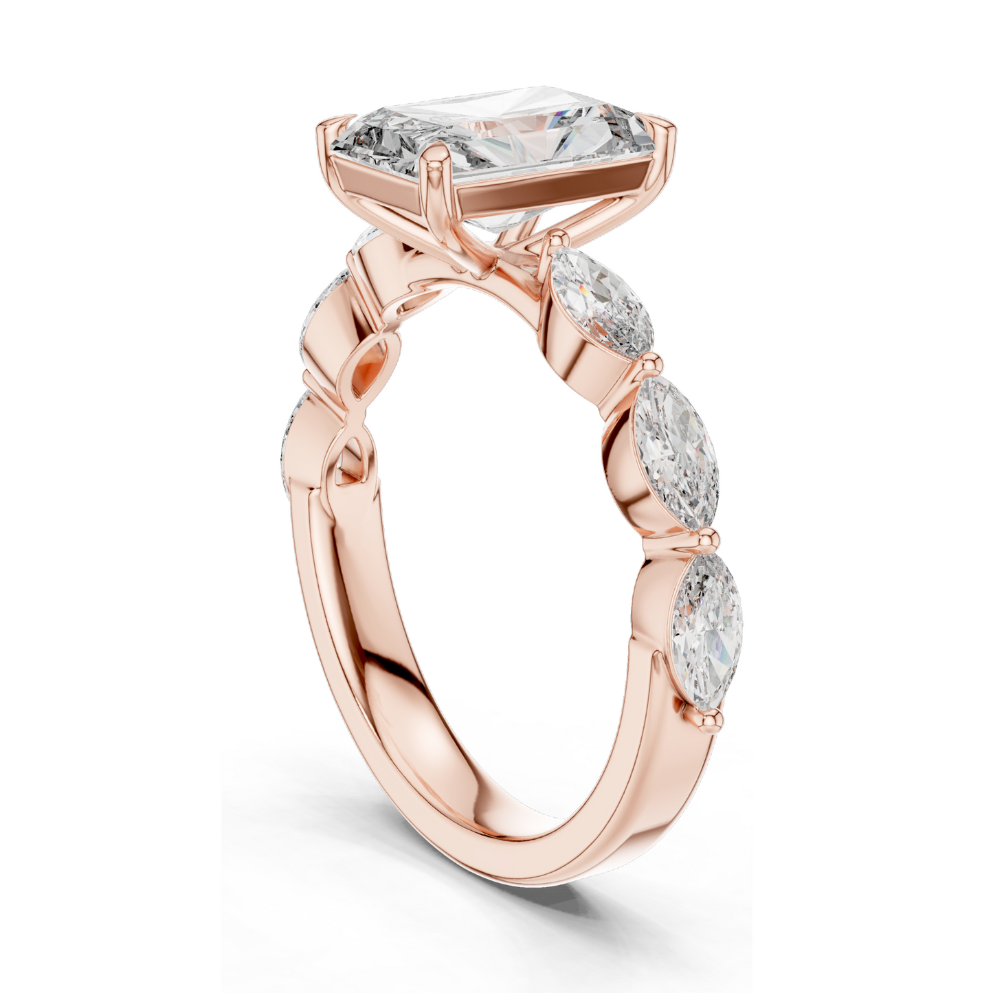 2.6 CT Lab Diamond Ladies Ring | VVS-VS EF Clarity | 18KT, 14KT, 10KT Gold & 925 Silver | Rose, Yellow, White Gold & Moissanite Options