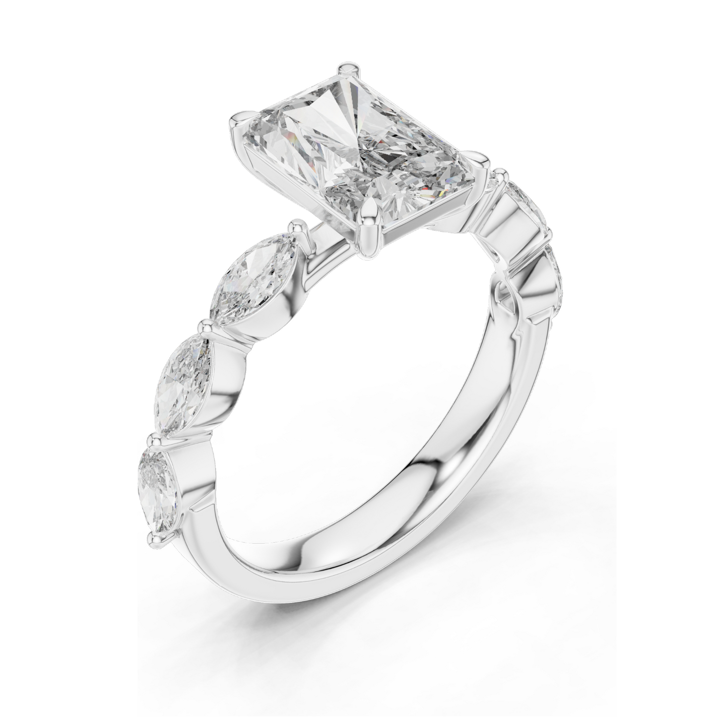 2.6 CT Lab Diamond Ladies Ring | VVS-VS EF Clarity | 18KT, 14KT, 10KT Gold & 925 Silver | Rose, Yellow, White Gold & Moissanite Options
