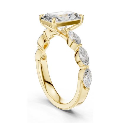 2.6 CT Lab Diamond Ladies Ring | VVS-VS EF Clarity | 18KT, 14KT, 10KT Gold & 925 Silver | Rose, Yellow, White Gold & Moissanite Options