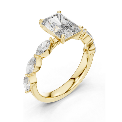 2.6 CT Lab Diamond Ladies Ring | VVS-VS EF Clarity | 18KT, 14KT, 10KT Gold & 925 Silver | Rose, Yellow, White Gold & Moissanite Options