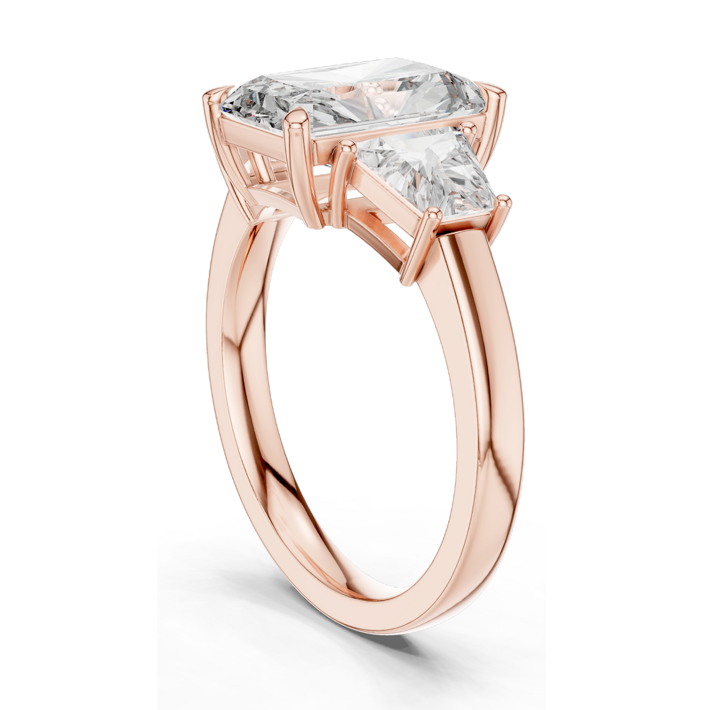 4.4 CT Radiant Cut Lab Diamond Ring for Women | VVS-VS EF Clarity | 18KT, 14KT, 10KT Gold & 925 Silver | Rose, Yellow, White Gold & Moissanite Options