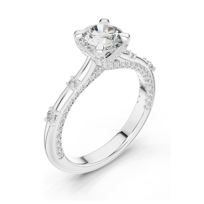 1.908 CT Lab Diamond Ring for Women | VVS-VS EF Clarity | 18KT, 14KT, 10KT Gold & 925 Silver | Rose, Yellow, White Gold & Moissanite Options