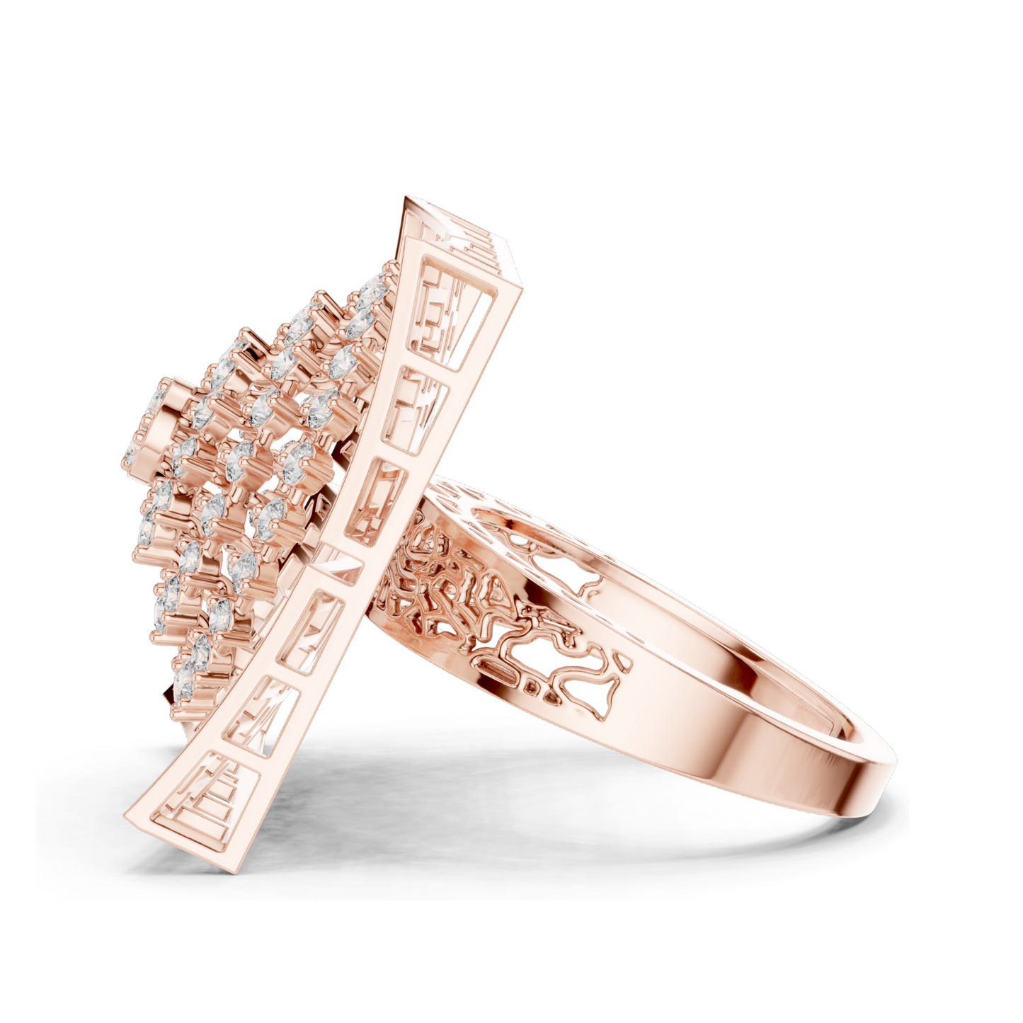 0.812 CT Lab-Grown Diamond Ladies Ring | VVS-VS EF Clarity | 18KT, 14KT, 10KT Gold & 925 Silver | Rose, Yellow, White Gold & Moissanite Options